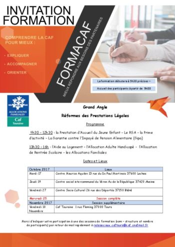 Des formations sur les prestations à destination des professionnels